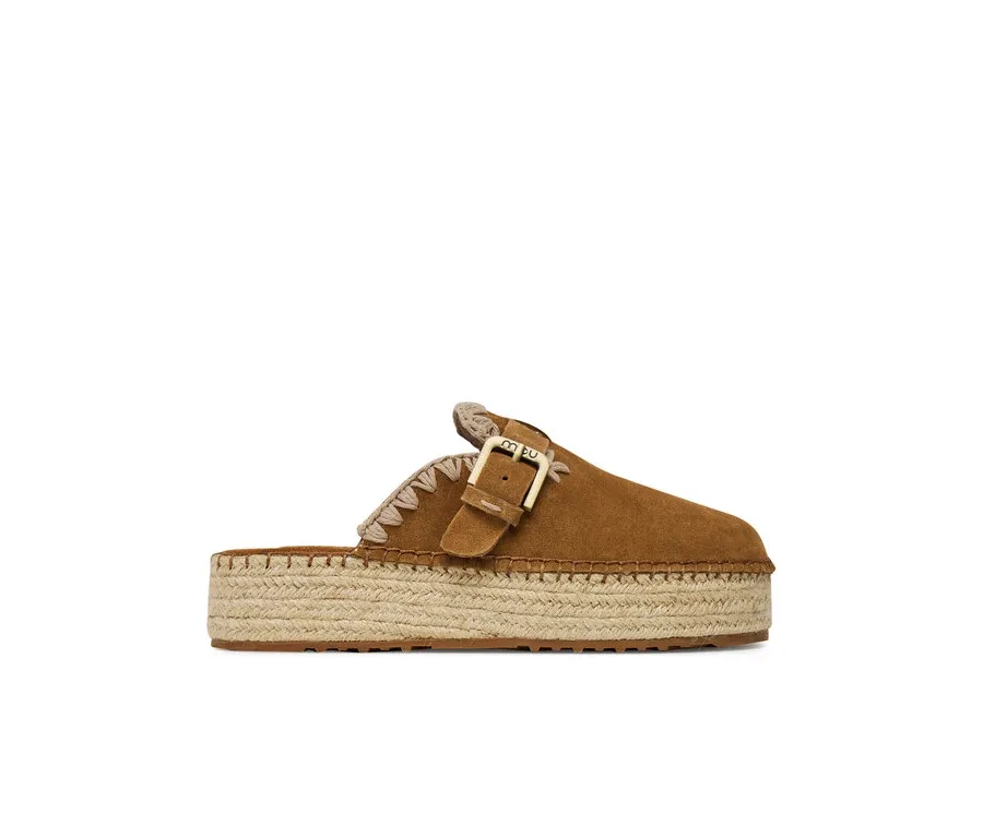 obrazek 1 Mou Espadryle Jute clog plain MU.SW641000A Brązowy