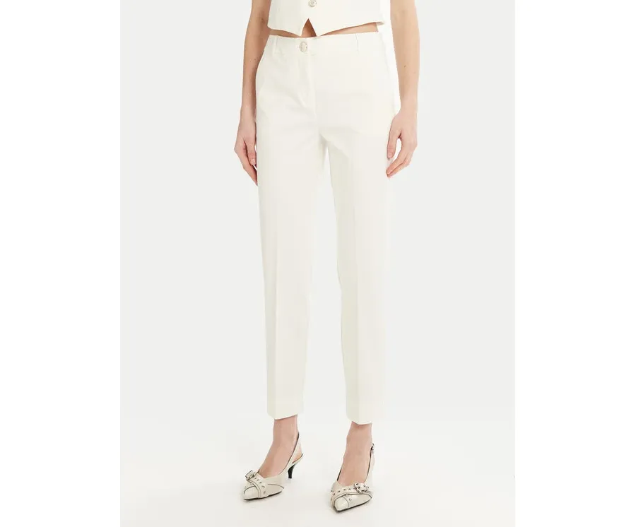 obrazek 1 Marella Chinosy Dotto 2513781014 Biały Slim Fit