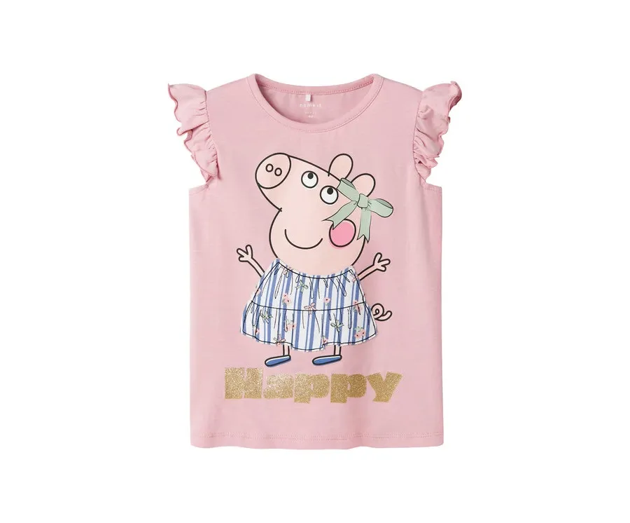obrazek 1 NAME IT Top Peppa 13242959 Różowy Regular Fit