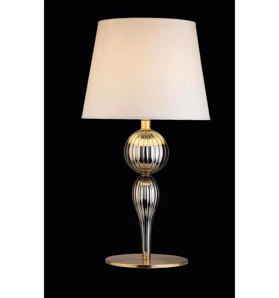 obrazek 2 Włoska luksusowa lampa stołowa ze szkła Murano - Lucevetro