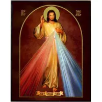 Picture Elegant Simple Icon Jesus I Trust in You 20x25 cm