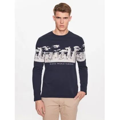 Zdjęcie Guess Longsleeve Skyline M3YI13 I3Z13 Granatowy Slim Fit