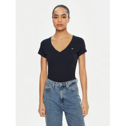 Zdjęcie Tommy Jeans T-Shirt DW0DW20458 Granatowy Slim Fit