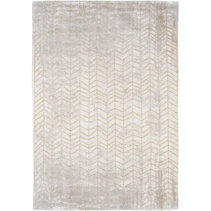 Picture Wonderful white gold herringbone rug - CENTRAL YELLOW 8928