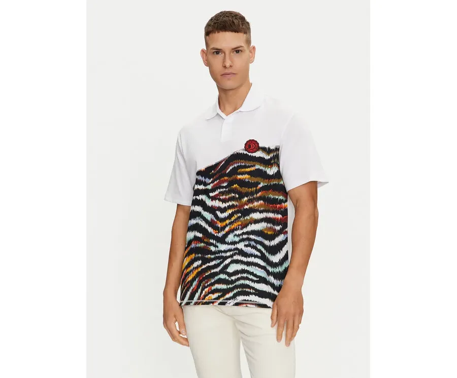 obrazek 1 Just Cavalli Polo 76OAG6R1 Biały Regular Fit