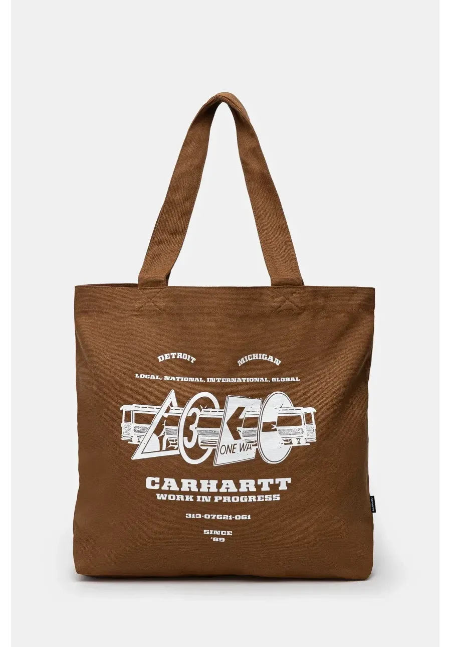 obrazek 1 Carhartt WIP torba bawełniana Canvas Graphic Tote Large kolor brązowy I032928.2NUXX