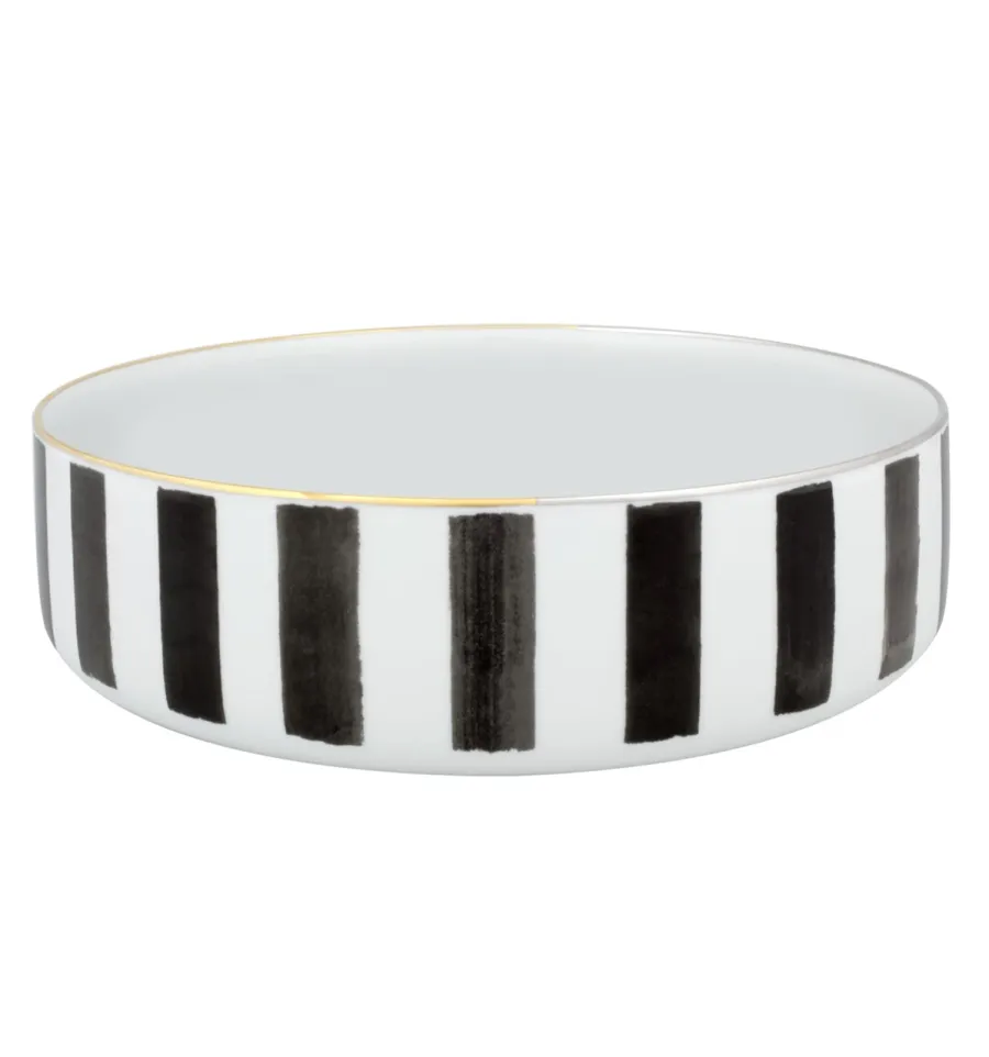 obrazek 3 Duża porcelanowa miska na sałatki w geometryczne, czarno-białe wzory - Vista Alegre