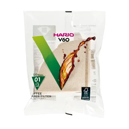 Zdjęcie Hario filtry papierowe Misarashi brązowe - V60-01 - 100 Sztuk HARIO