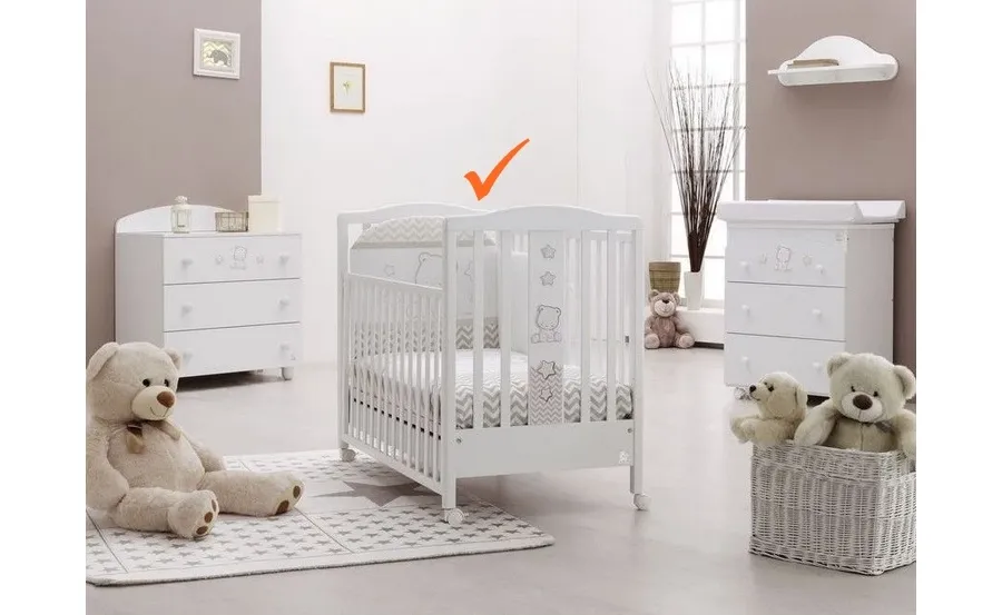 obrazek 1 Białe łóżeczko niemowlęce  - Italbaby