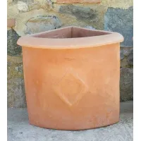 Picture Elegant corner terracotta flower pot (60cm) - Fornace Masini