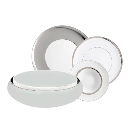 Picture A large set of dinnerware made of Domo Platinium porcelain - Vista Alegre