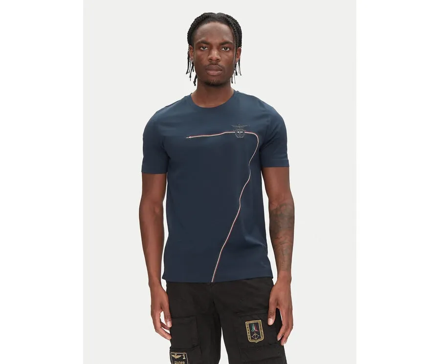 obrazek 1 Aeronautica Militare T-Shirt 251TS2417J682 Granatowy Regular Fit
