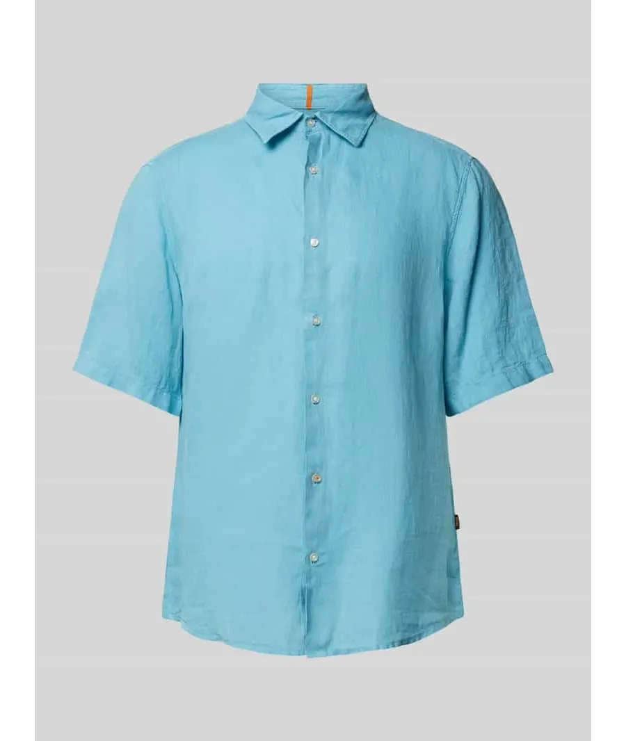 obrazek 1 Koszula lniana o kroju regular fit z rękawem o dł. 1/2 model ‘Rash’