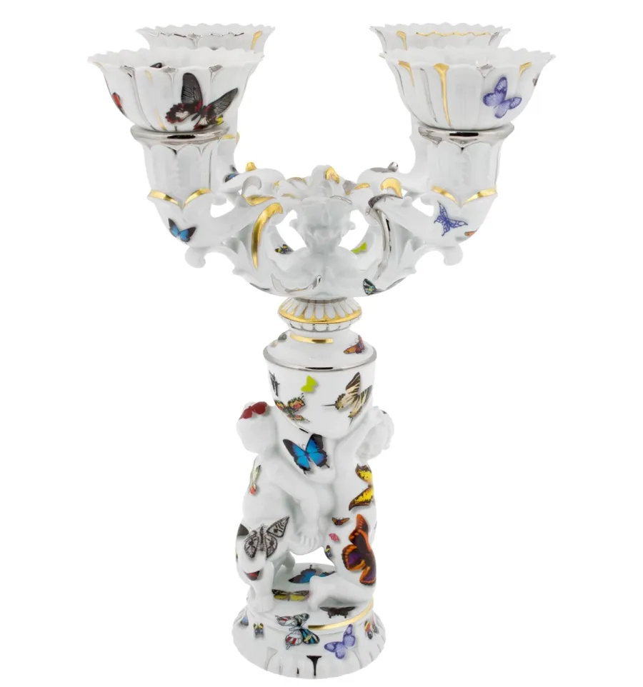 obrazek 1 Ozdobny świecznik czteroramienny wykonany z porcelany - Vista Alegre