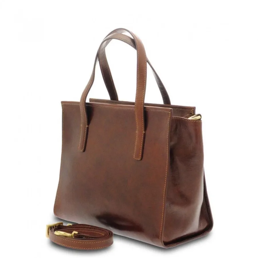 obrazek 3 Włoska skórzana torebka typu shopper - Giudi