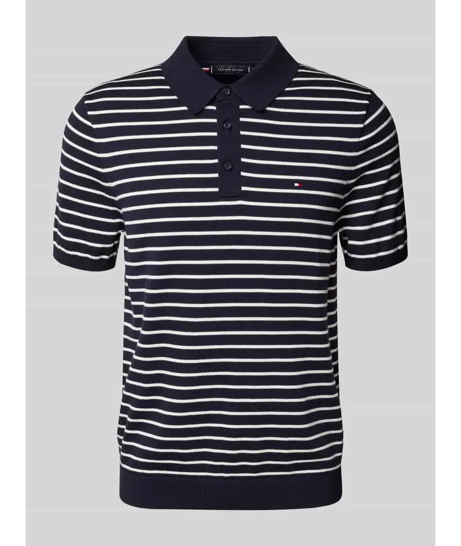 obrazek 1 Tommy Hilfiger Polo Essential Cotton Knitted Polo MW0MW37396 Granatowy Regular Fit