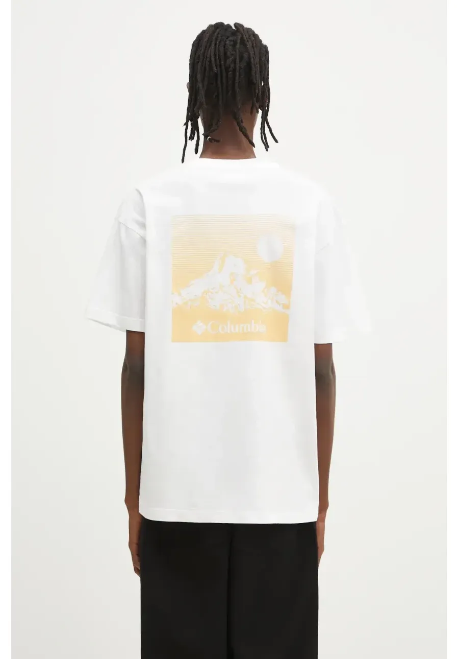 obrazek 1 Columbia t-shirt bawełniany Black Butte męski kolor biały z nadrukiem 2071701