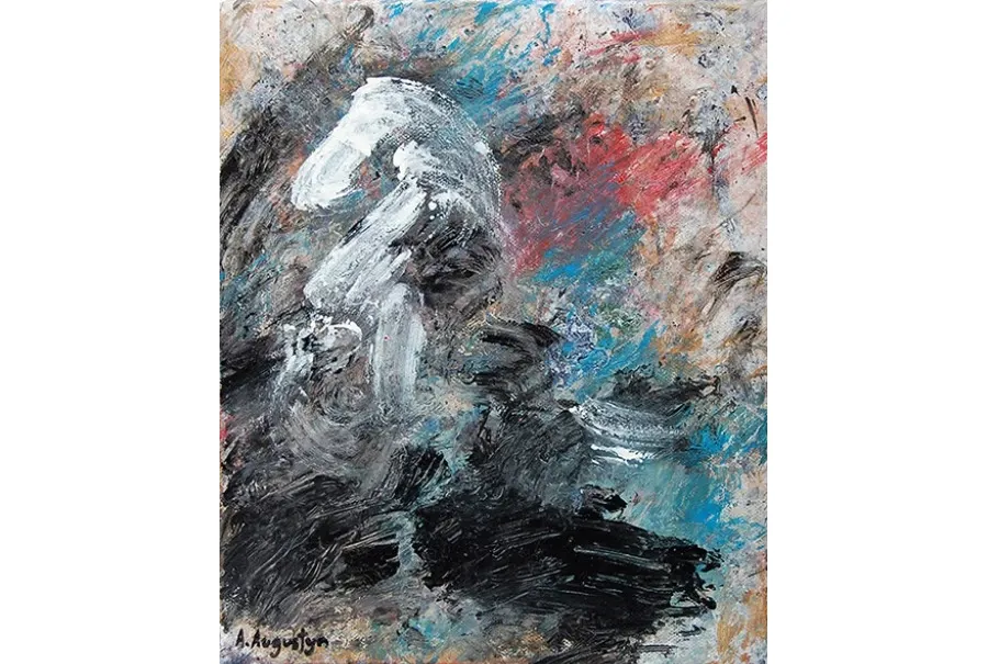 obrazek 1 Obraz abstrakcyjny na płótnie, 30x25 cm - Amelia Augustyn
