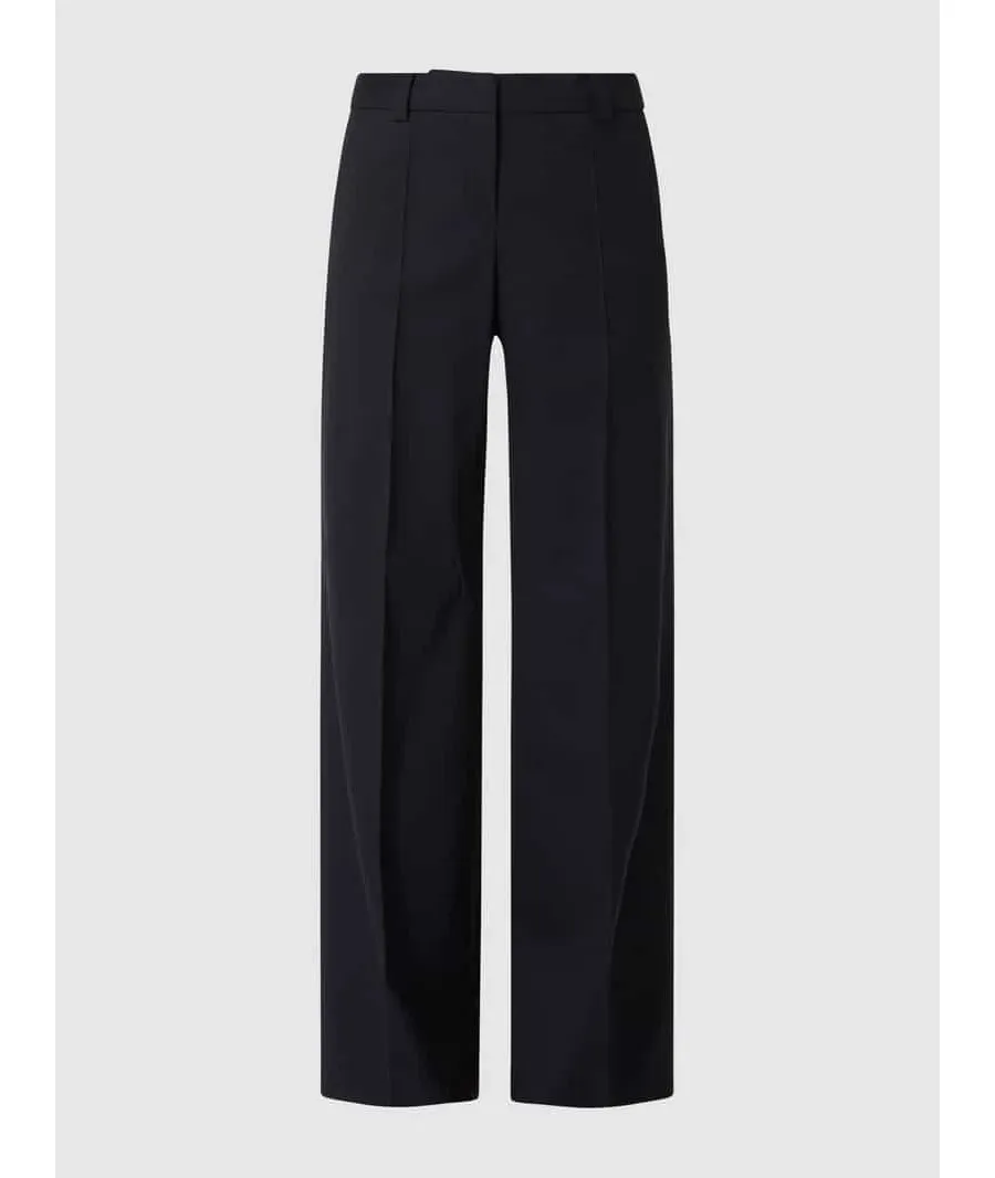 obrazek 1 Spodnie materiałowe o kroju slim fit z mieszanki żywej wełny