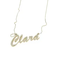 Picture Name in cubic zirconia with louver cm.45 plate mm.1