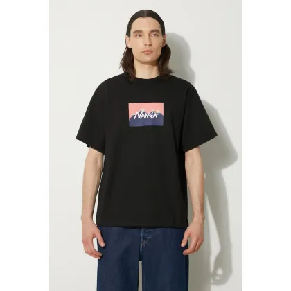 Zdjęcie Nanga t-shirt Nanga × Jerry Ukai Eco Hybrid Nanga Logo Tee męski kolor czarny z nadrukiem NW2411.1G805.C