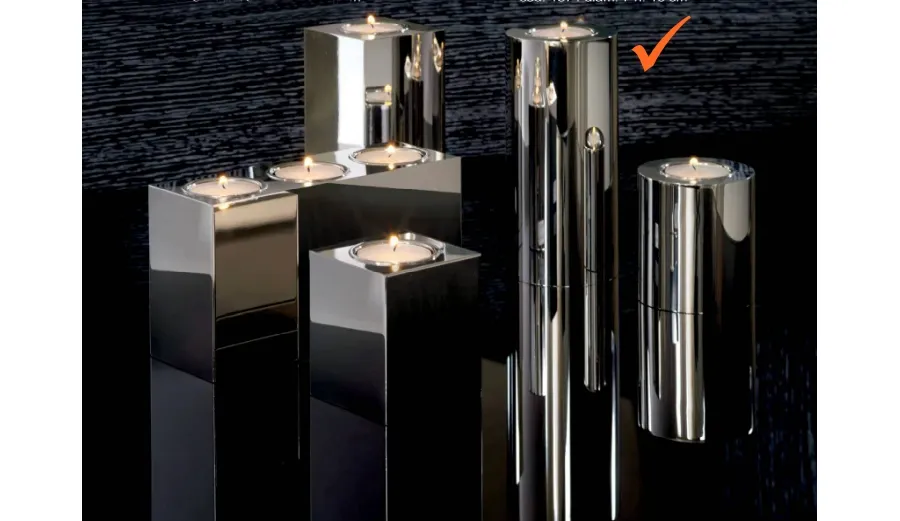 obrazek 1 Gustowny świecznik z mosiężnego niklu do salonu