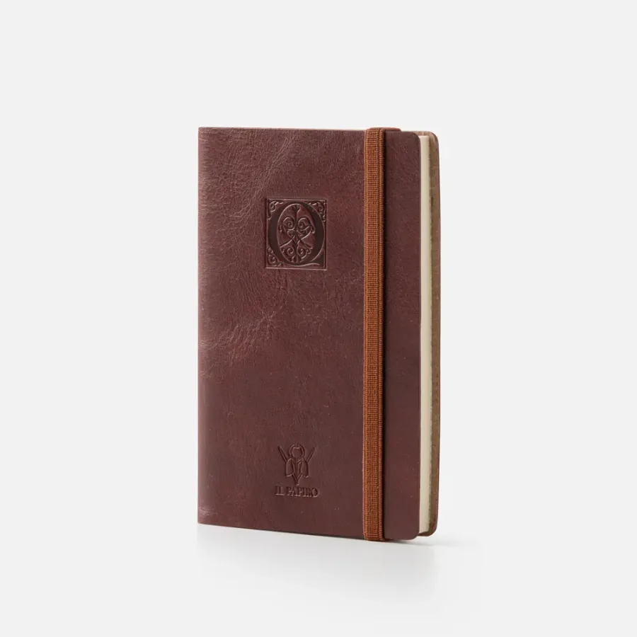 obrazek 2 Elegancki skórzany notes z wytłaczaną literką Q