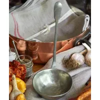 Picture Antique pewter ladle - 34 cm