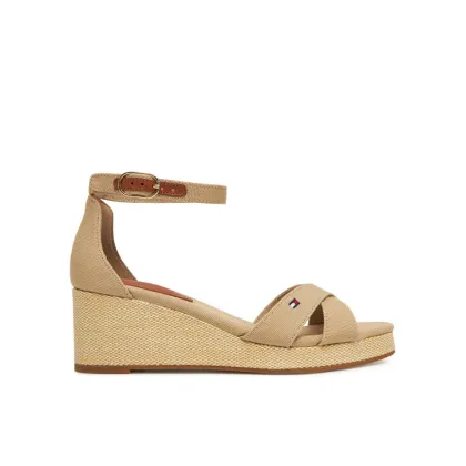 Zdjęcie Tommy Hilfiger Espadryle Flag Criss-Cros Mid Wedge Espad FW0FW08481 Beżowy