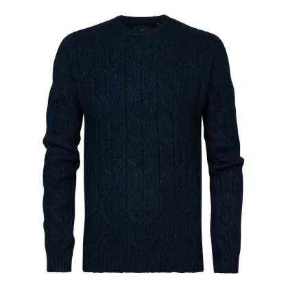 Zdjęcie Petrol Industries Sweter M-3030-KWR250 Granatowy Regular Fit