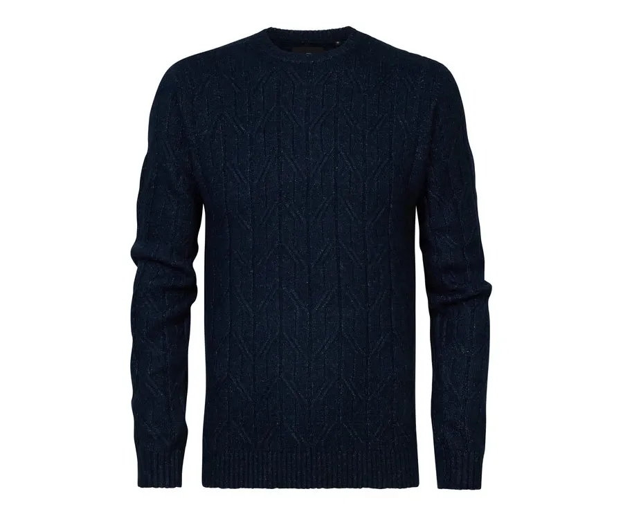 obrazek 1 Petrol Industries Sweter M-3030-KWR250 Granatowy Regular Fit