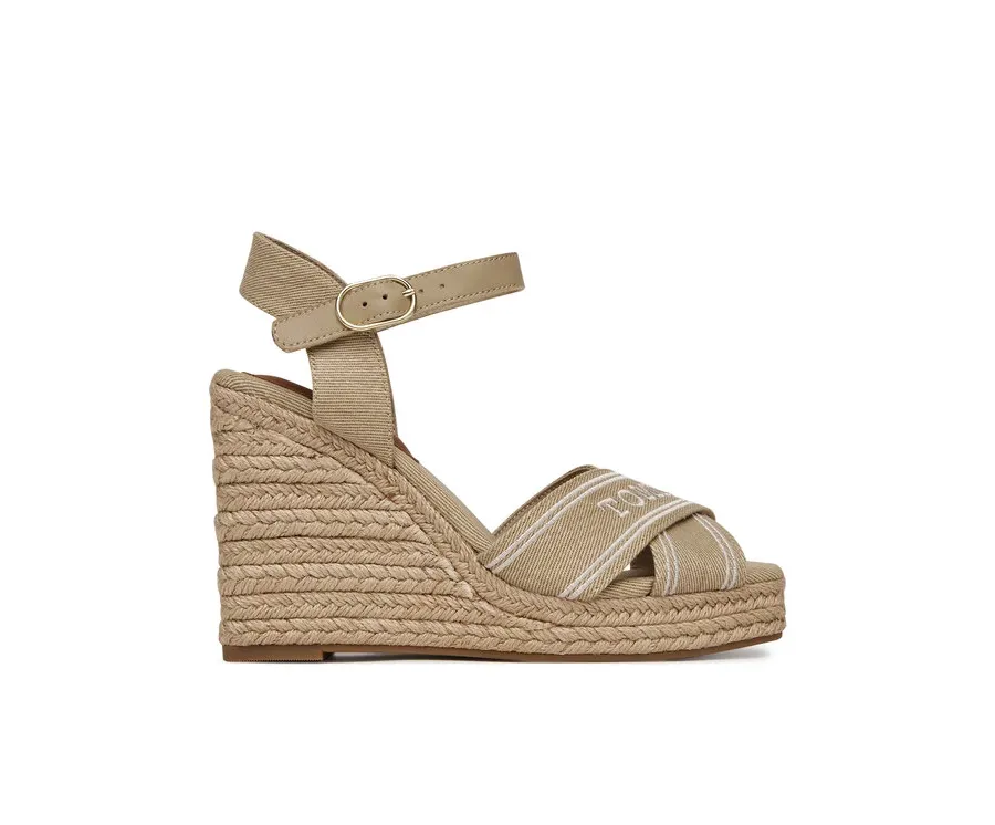 obrazek 1 Tommy Hilfiger Espadryle Tommy Hilfiger Espad High Wedge FW0FW08668 Beżowy