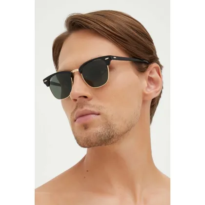 Zdjęcie Ray-Ban okulary przeciwsłoneczne CLUBMASTER męskie kolor czarny 0RB3016