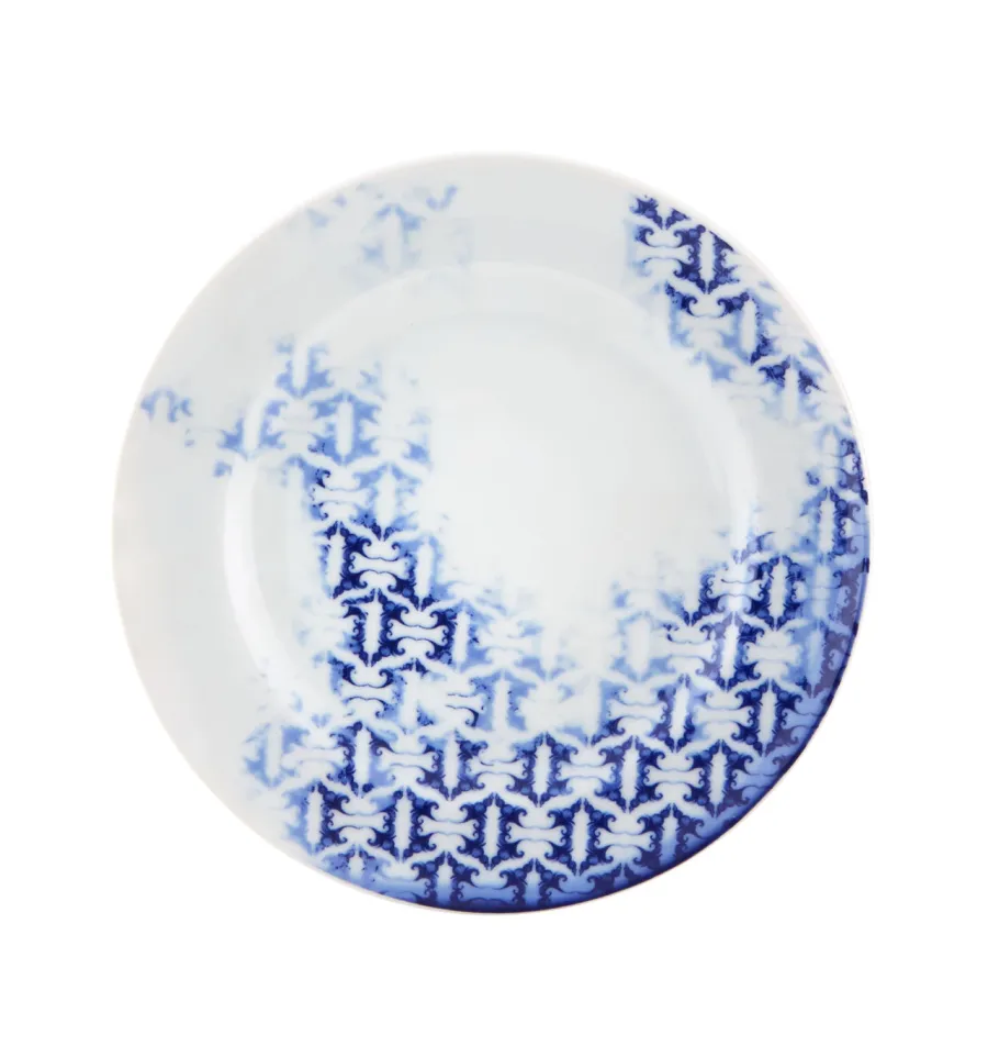 obrazek 5 Duży komplet zastawy obiadowej z porcelany z kolekcji Timeless z wyjątkowymi czerwonymi i granatowymi wzorami - Vista Alegre