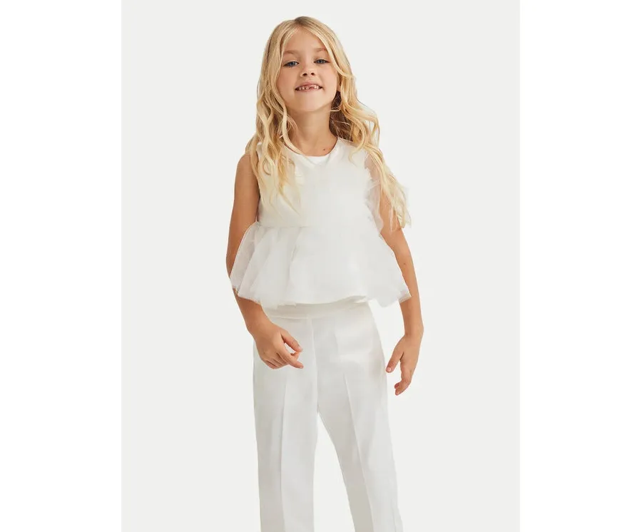 obrazek 1 Abel & Lula Komplet top i spodnie 5235 Biały Slim Fit
