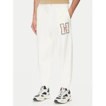 Zdjęcie Tommy Jeans Spodnie dresowe Towel Patch DM0DM21277 Écru Regular Fit