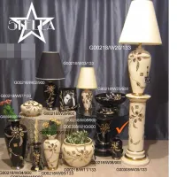 Picture A stunning black ceramic vase with gold and crystals