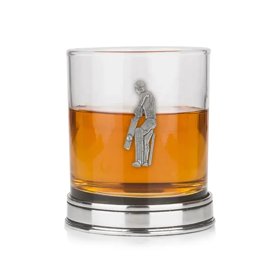 obrazek 1 Stylowa szklanka do whisky z przedstawieniem gracza w krykieta – prezent dla niego lub dla niej