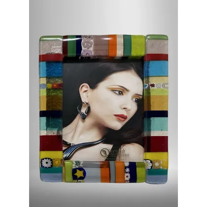 Zdjęcie Abstrakcyjna ramka na zdjęcia w oryginalnym szkle Murano