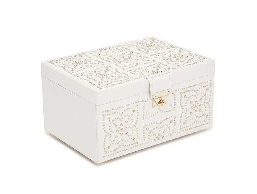 obrazek 1 Piękna szkatułka Marrakesh Medium Cream do przechowywania biżuterii