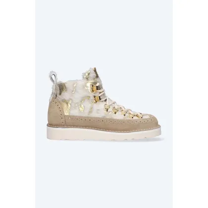 Zdjęcie Fracap botki skórzane MAGNIFICO M130 damskie kolor biały na płaskim obcasie MAGNIFICO.M130-WHITE/GOLD