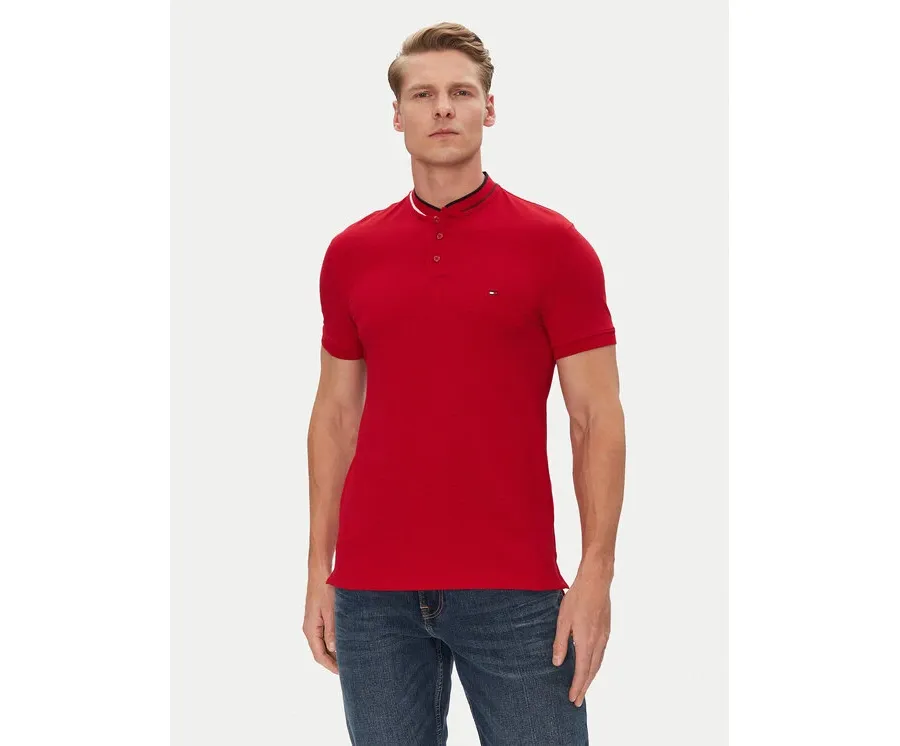 obrazek 1 Tommy Hilfiger Polo Mao MW0MW34752 Czerwony Slim Fit