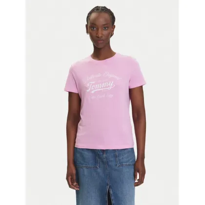 Zdjęcie Tommy Jeans T-Shirt Essential DW0DW21404 Różowy Regular Fit