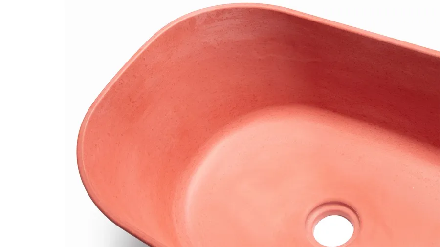 obrazek 3 Wyjątkowa umywalka 50 cm LIBRA BASIC – ceglasty, bez dekoru, lakier matowy