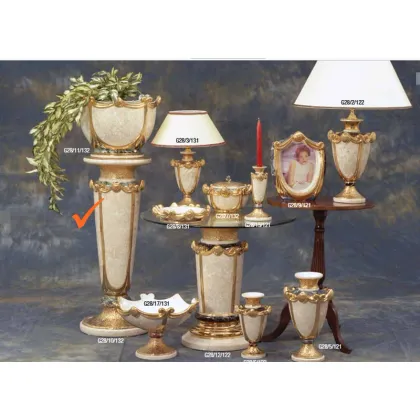 Picture Decorative marble column decorated with gold