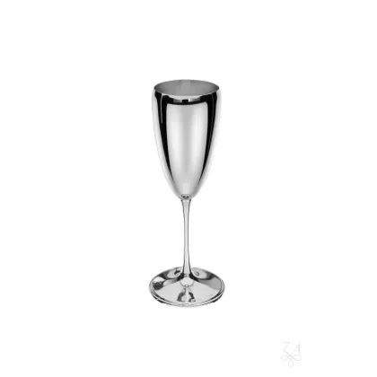 Picture A unique silver-plated champagne glass - Zaramella Argenti