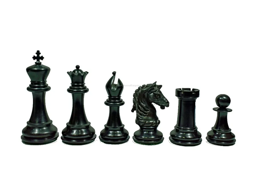 obrazek 2 Kolekcja pionków szachowych z drewna bukszpanowego i hebanowego - The Chess Empire