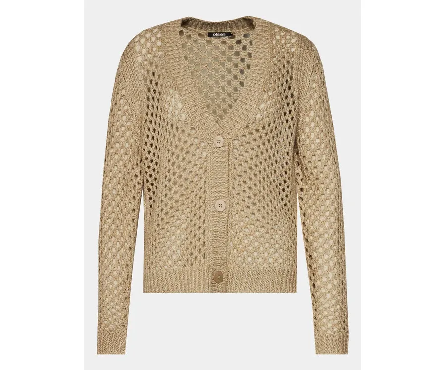 obrazek 1 Olsen Kardigan Henny 11004183 Beżowy Regular Fit