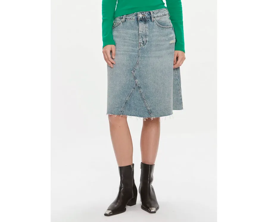 obrazek 1 Tommy Hilfiger Spódnica jeansowa WW0WW40656 Niebieski Relaxed Fit