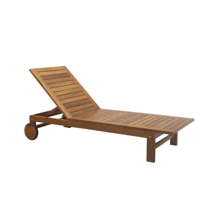 Zdjęcie Stylowy leżak na kółkach do ogrodu i na taras